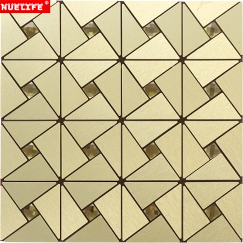 Selbst-adhesive Europäischen metall aluminium kunststoff panel mosaik fliesen TV hintergrund wand glas bar spiegel wohnzimmer 3D wand aufkleber