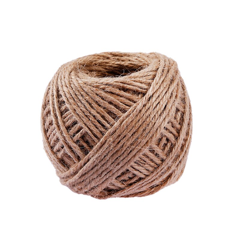 (6 farver ) 50m naturlig jute hessian jute garn snor optræk håndtag gør det selv foto reb indpakning jule fødselsdagsfest