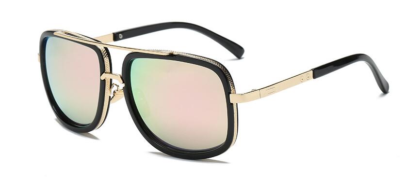 Mach One-gafas De Sol cuadradas para hombre y mujer, lentes De Sol unisex De lujosa, estilo Retro, De gran tamaño: Pink