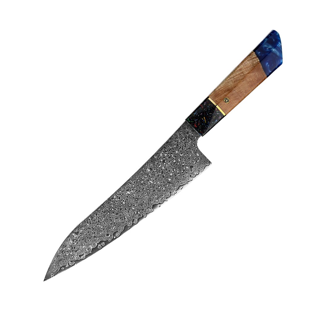 Grandsharp Chef's Knife 67 Layers vg10 Japanese Damascus Kitchen Knife Kitchen Stainless Steel Tools Gyuto Utility Kiritsuke: gyuto blue