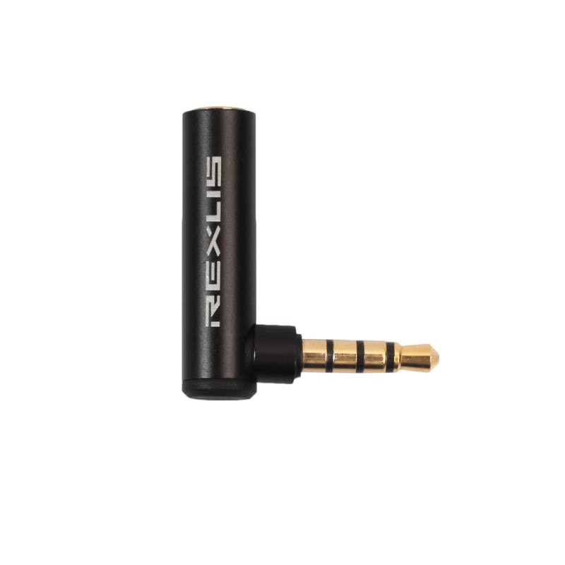 3.5mm Headset Jack Audio Connector Male Turn Female Adapter Headphone Plug 90 Degree Elbow