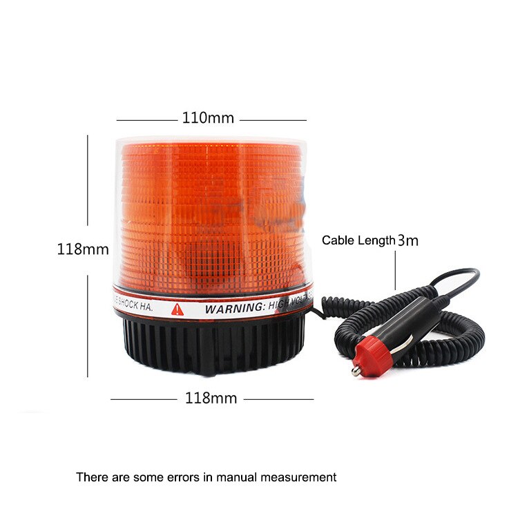 12V-24v Notfall Blitz Strobe Lampe Auto Rotierenden Verkehrs Sicherheit Warnung Lichter Schule Lichter LED Gelb Runde Magnet Decke Kasten