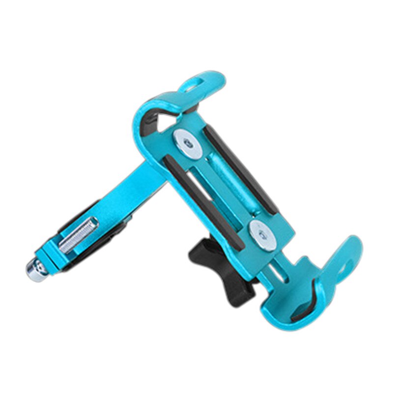 Metal Motorcycle Bike Phone Holder Aluminum Alloy Anti-slip Bracket GPS Clip Universal Bicycle Phone Stand for all Smartphones: Blue Fixed