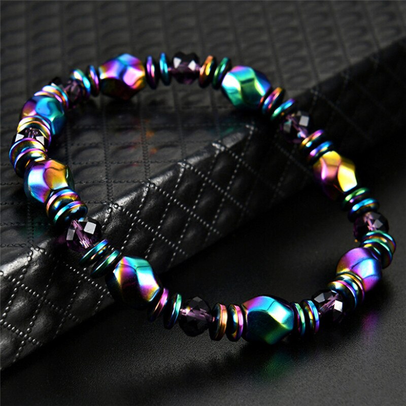 Black Magnetiet Malachiet Vele Kleuren Crystal Healing Bangle Magnetische Hematiet Gezondheid Armband Voor Vrouwen Mannen