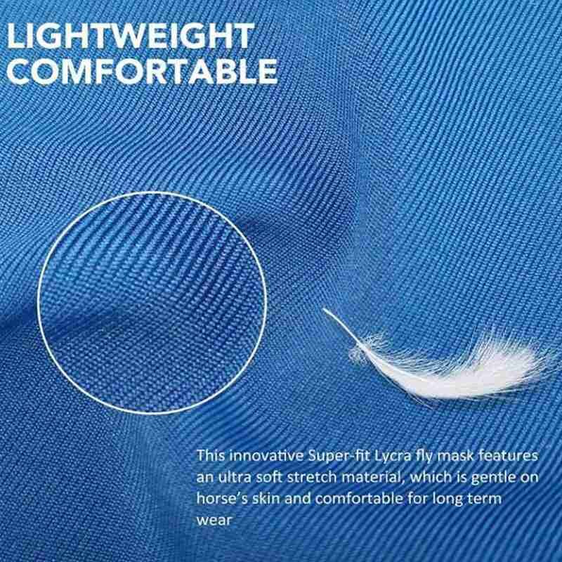 1pc anti-fly mesh heste maske hest maske stretch bug øje hest fly maske med tildækkede ører hest fly maske lang næse med ører