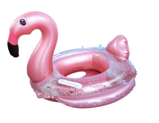 Uppblåsbar cirkel baby flamingo flyta simring uppblåsbar enhörning pool flyta barnstol luftmadrass vatten leksaker