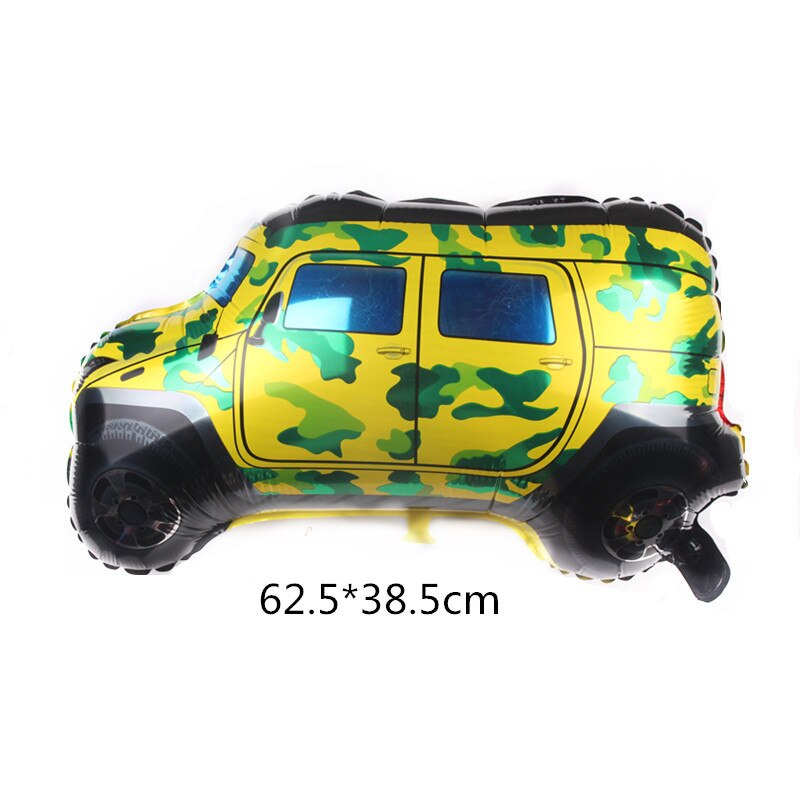 Bricolage dessin animé voiture ballons camion de pompier voiture Train feuille ballon Ambulance Globos enfants fête d'anniversaire décorations enfants balles: Fluorescence Jaune