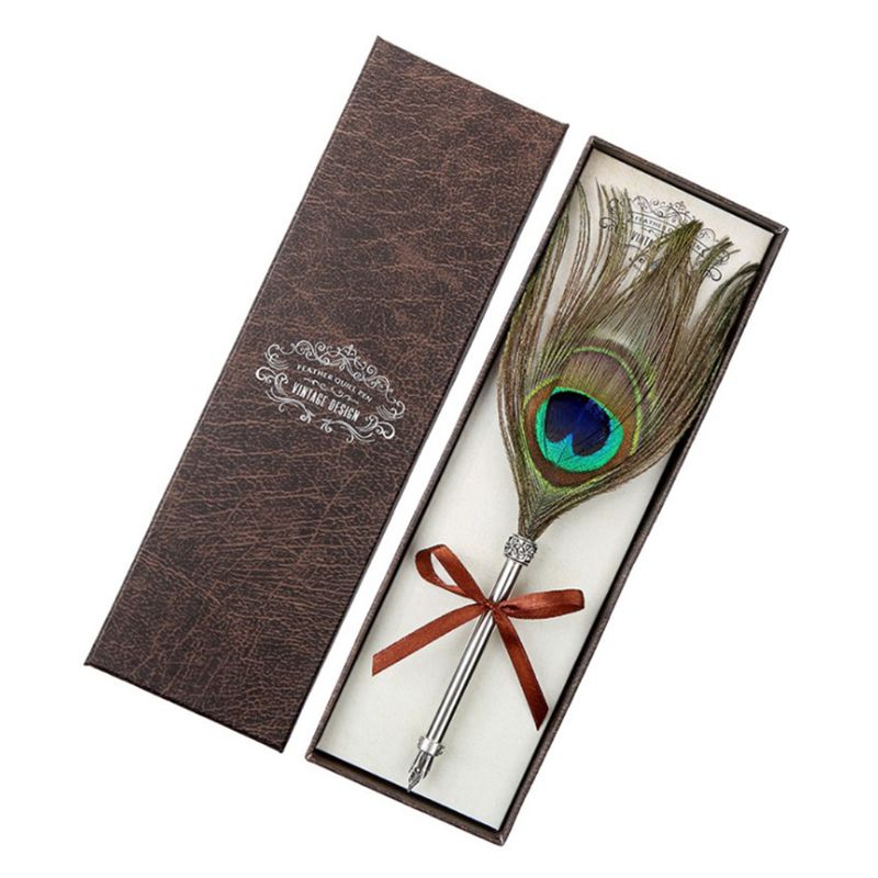 Vintage Quill Dip White Feather Pen Fountain Pens Calligraphy Writing Supplies 090F: 57