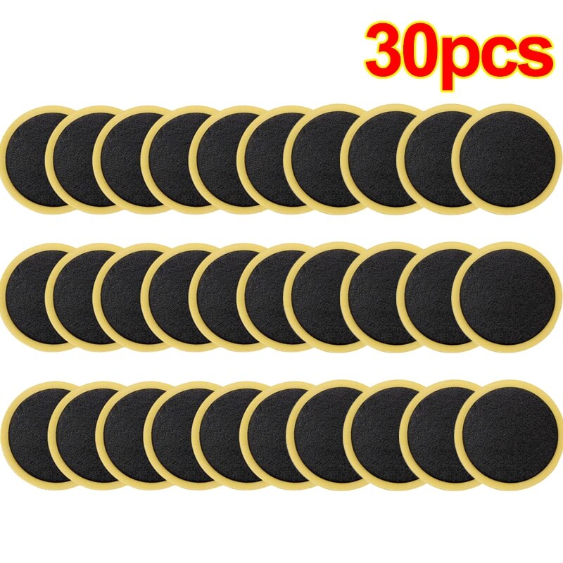30/20/10PCS Fiets Lijmvrije Band Patches Tool Quick Repareren Band Bescherming Patch Lijm sneldrogend Fiets Accessoires: Black