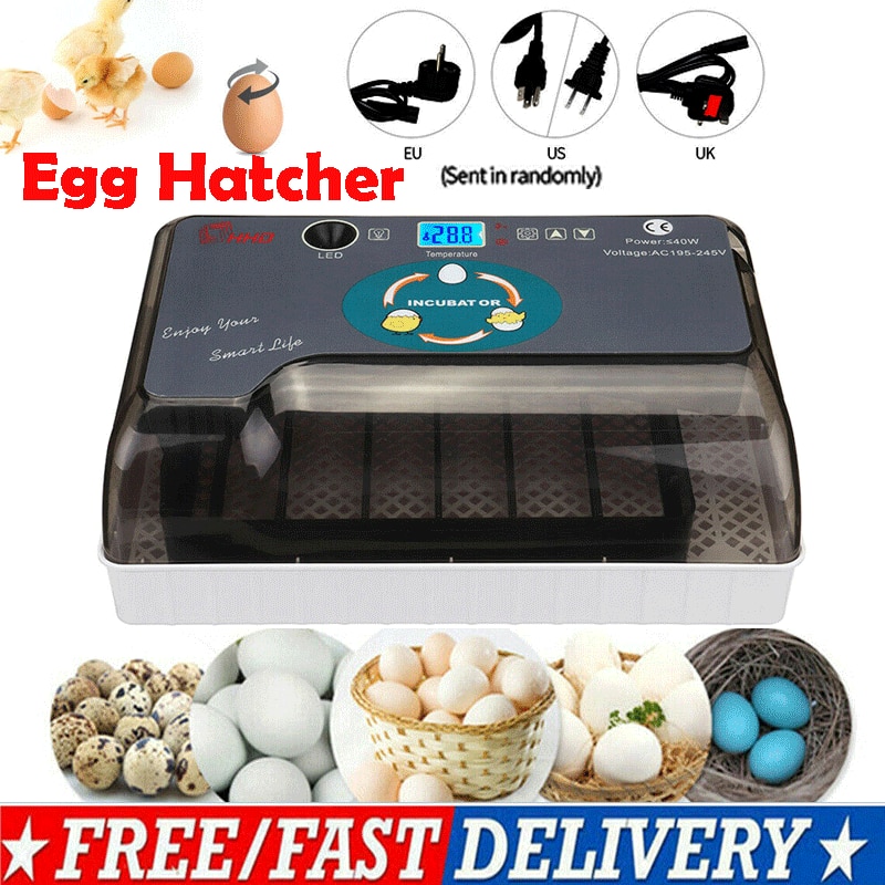 4-35Eggs Incubator LED Fully Automatic Turning Chicken Poultry Egg Ducks Hatcher 12 Small Automatic Incubators