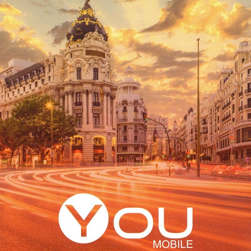 Tarjeta SIM prepago de You Mobile - Llamadas y 4G - Cobertura Orange - Llamadas nacionales e internacionales e Internet 4G