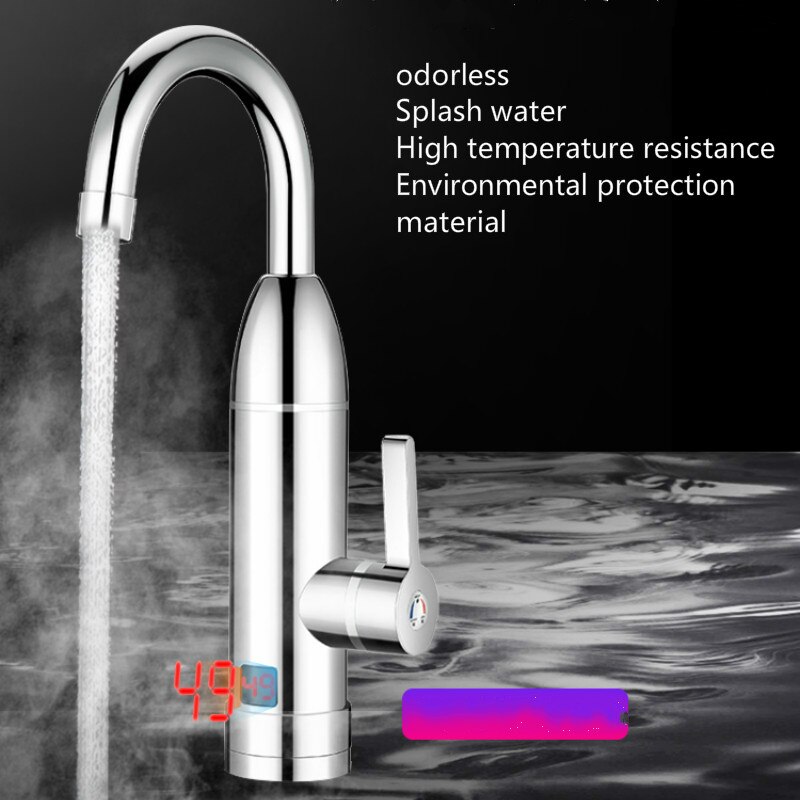 220V 3000W electric water faucet fast heating household instant heating type kitchen treasure fast electric water heater: Silver