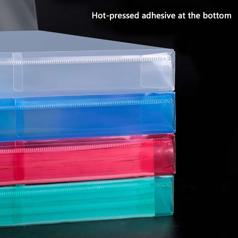 12/24 Pcs A4 Waterproof File Bag Winding Rope File Folder Large Capacity Transparent Portfolio Storage Document Office Supplies