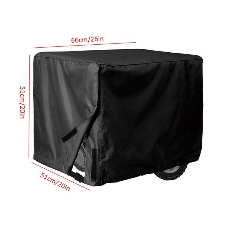 3 Size Generator Cover Windproof Protective Cover Canopy Shelter Waterproof Oxford Cloth All-Purpose Covers Protection Black