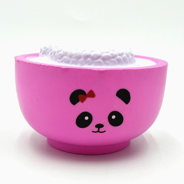 Explosie Simulatie Rijst Squishy Trage Rebound Cartoon Panda Uitdrukking Kom DIY Extrusie Speelgoed Squishy Speelgoed: Roze