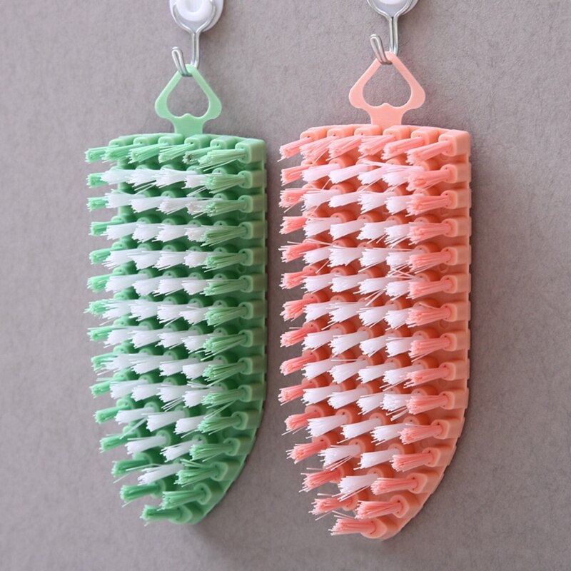 Bendable Bristle Brush Wall Ceramic Tile Floor Cleaning Brushes Hangable Brush R9JC