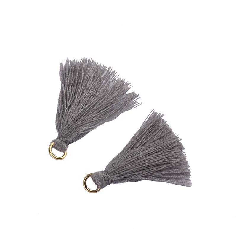 Anneau suspendu gland frange pendentif | 100 pièces, bricolage, petits glands garniture vêtements rideau décoratif boucles d'oreilles composants de bijoux: Gray Tassls