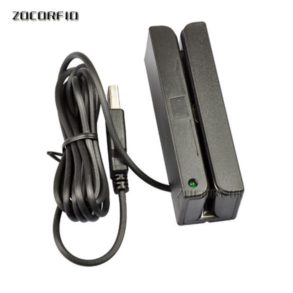 Universal Magnetic Card Reader MS90 Stripe USB 3 Tracks Strip For Swipe Bar Code Reader