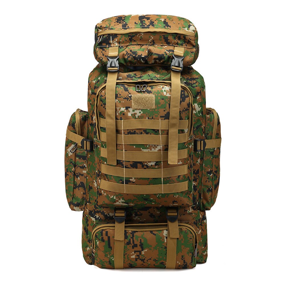 Rugzak Grote Capaciteit 80l Rugzak Camouflage Outdoors Schouders Mannen Reistassen Bagage Duffel Weekend Plunjezak Organizer Sac: Jungle digital