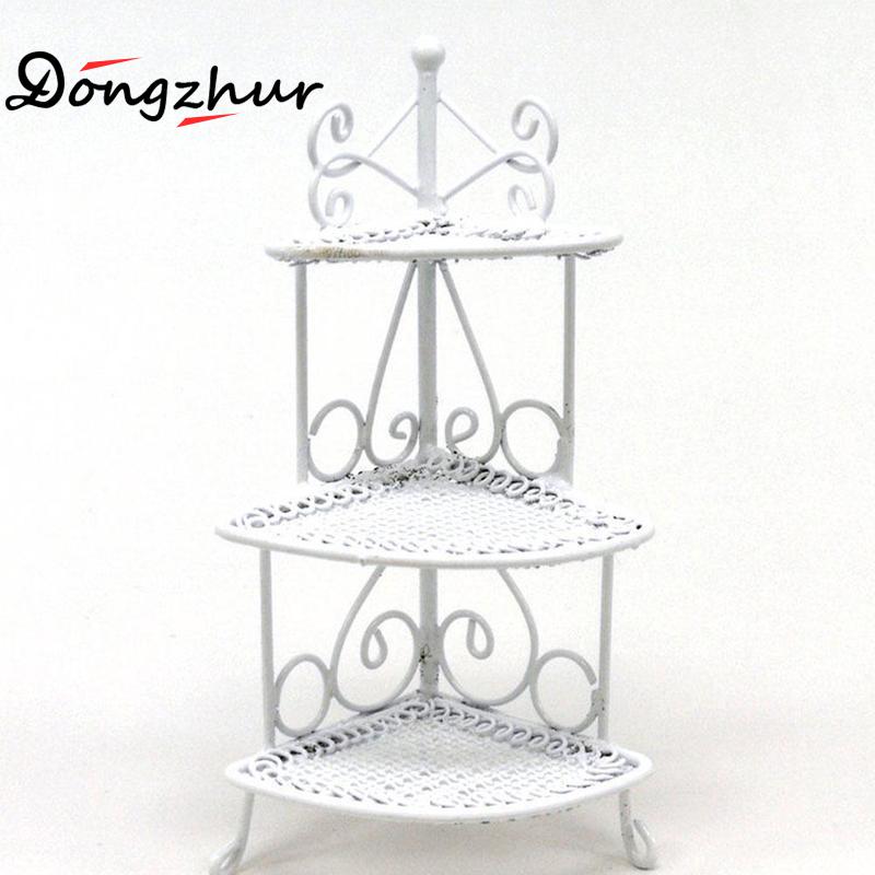 1/12 eisen Kunst Miniatur Mini Dreieck Blume Stehen freundlicher Spielzeug Möbel Weiß 97*36mm Für freundlicher Dollhouses Modell zubehör