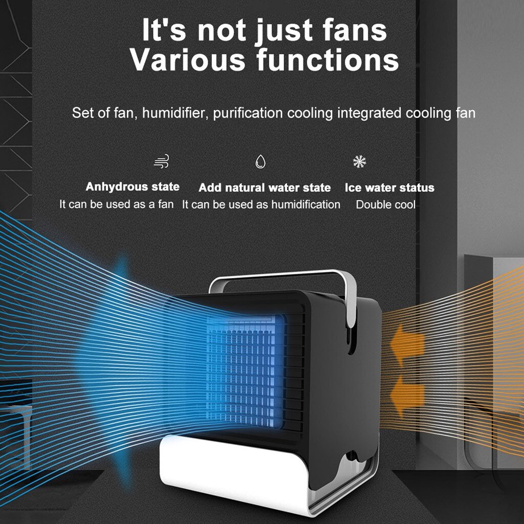 Home Mini Air Conditioner Portable Air Cooler USB Small Portable Mini Air Conditioner Cooling For Bedroom Artic Cooler Fan #Z