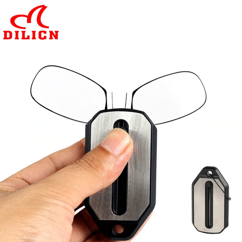Neusclip leesbril heren mini opvouwbaar opvouwbaar pince-nez presbyope bril metalen montuur vergrootglas bril bril 1.5