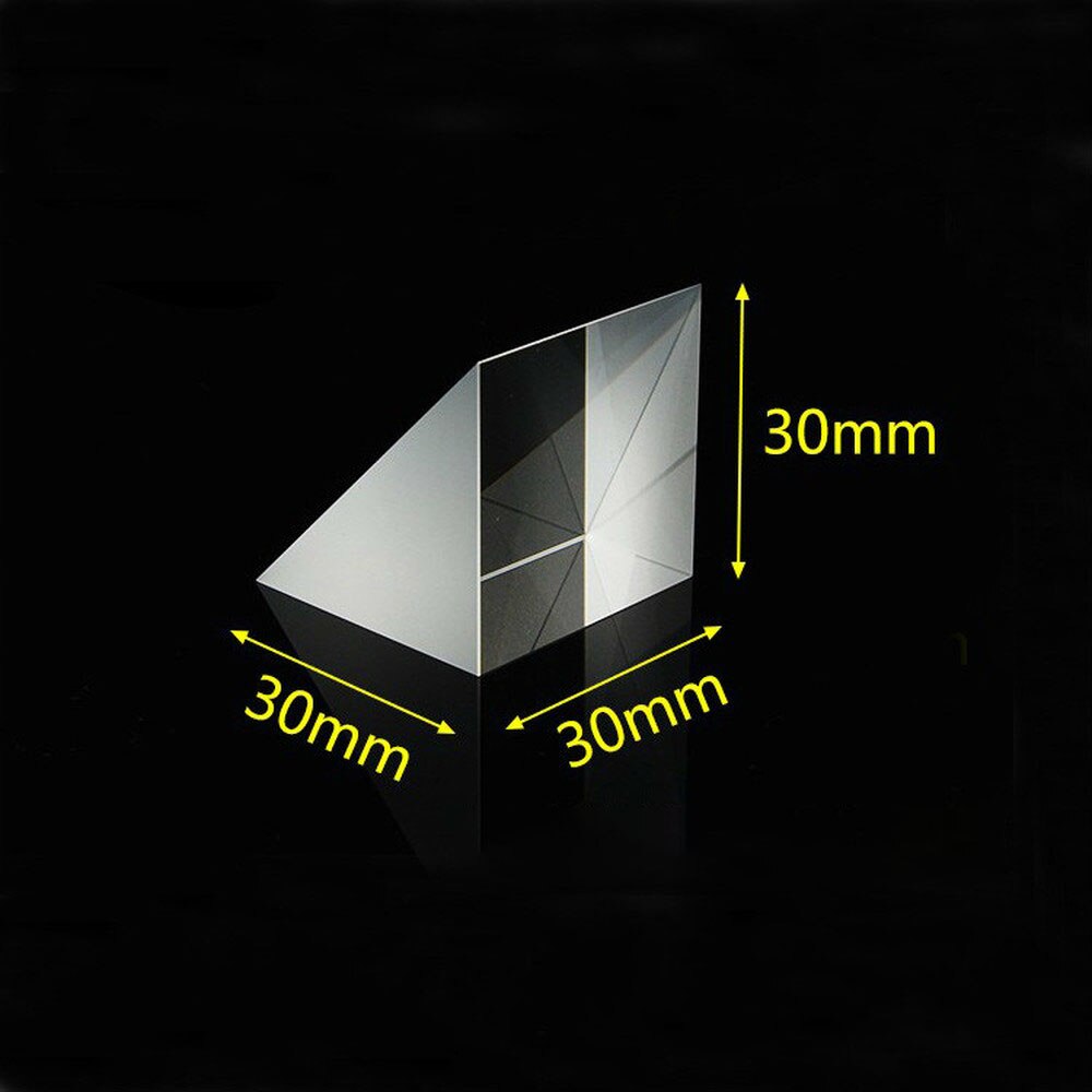 Optical Glass Right Angle Prism 30*30*30 Triangular Total Reflection Isosceles Mitsubishi Mirror Oblique Coating