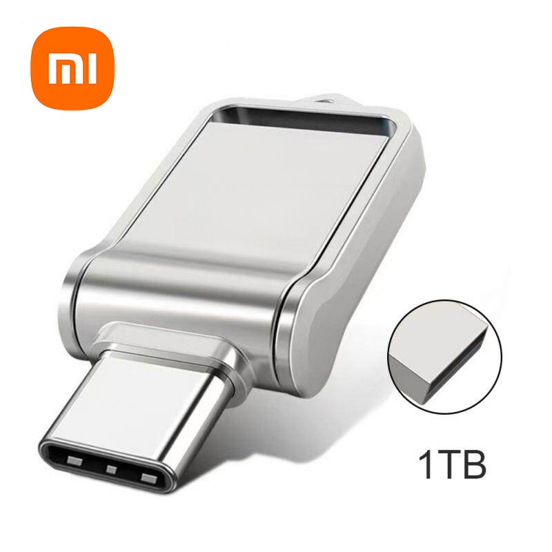 Xiaomi Metal Flash Drive USB 3.2 2TB High Speed Transfer Type-C Interface Dual-Use Flash Memory Stick For Mobile Phone Computer: Blue