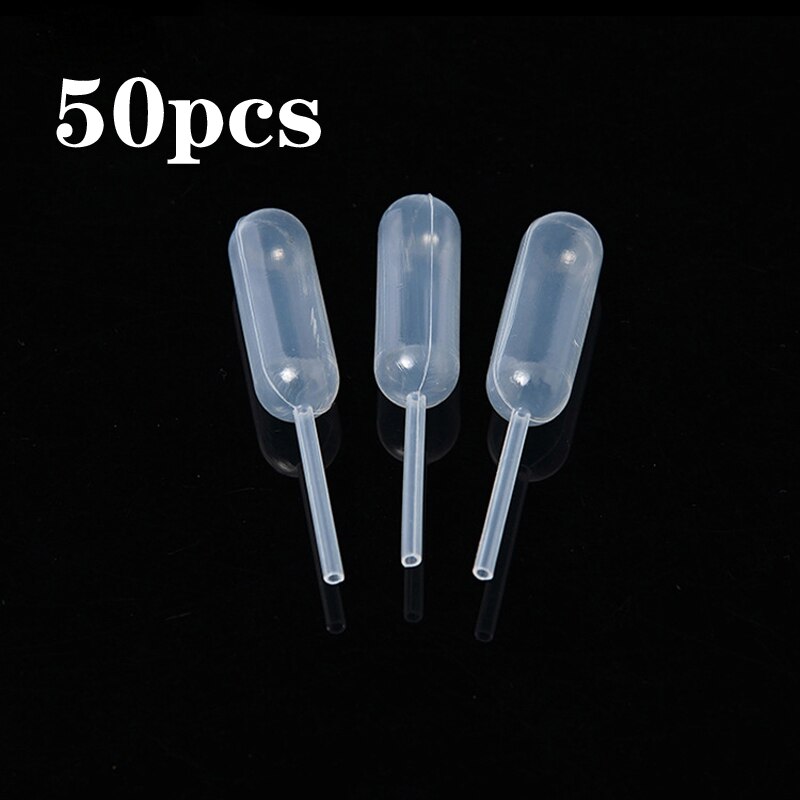 50 Stuks 4Ml Saus Droppers Voor Cupcakes Ijs Saus Ketchup Gebak Macaron Gevulde Dispenser Mini Squeeze Transferpipetten: Cylindrical