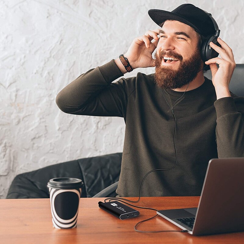 Hoofdtelefoonversterker, draagbare 3.5mm -headsetversterker, compatibel met telefoons, , mp3/4 en computers