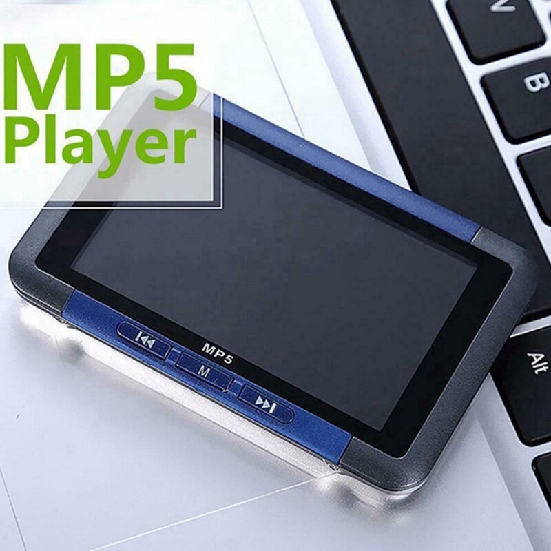 Mp5 Video Music Media Player 16Gb 3 Inch 720P Lcd Press Screen Fm Radio Blue Plastic