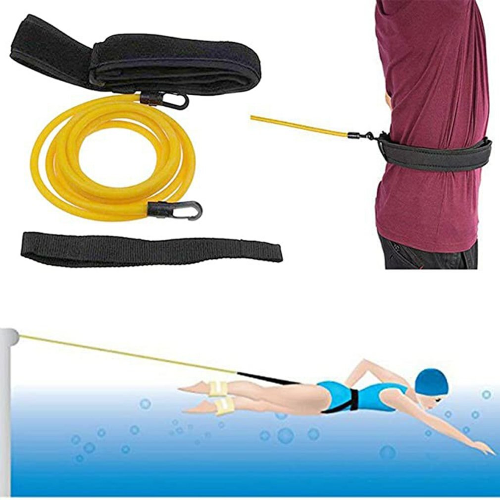 Verstelbare Swim Training Weerstand Elastische Riem Zwemmen Sporter Veiligheid Touw Latex Buizen Verschillende Stijlen