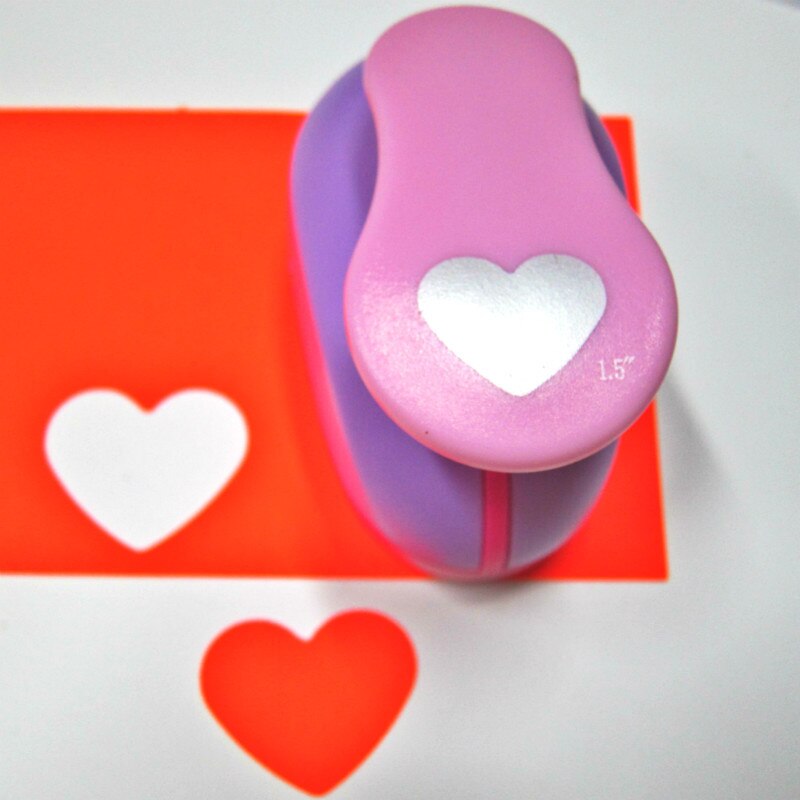 Heart Large Paper Cutting Machine 1 Hole Punch 1.5'' Shapes Craft Punch Diy Puncher Paper Cutter Scrapbooking Punches Scrapbook