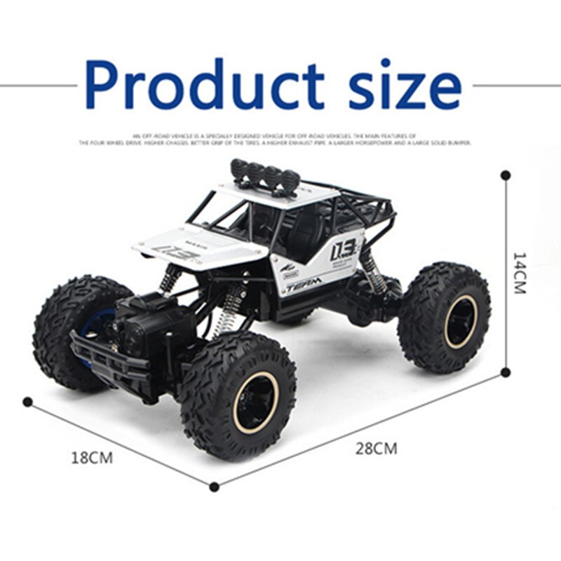 28cm RC Car 1/16 4WD 4x4 Driving Car Double Motors Drive Bigfoot Car Remote Control Car Model Off-Road Vehicle Toy