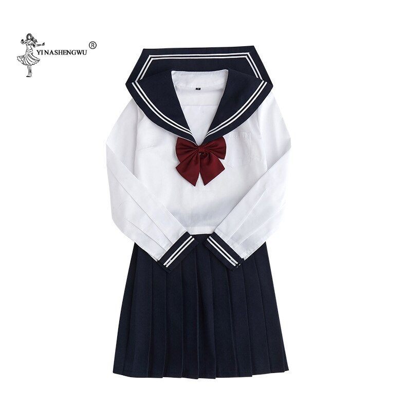 JK Uniform College Middle School Students School Uniforms Autumn Long-sleeved Japan Korea JK Uniforms Junior High School Dress