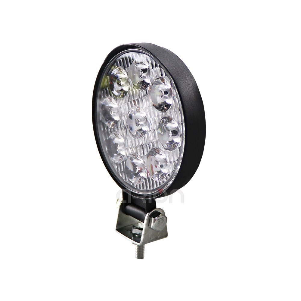 9 LED 27W 16 LED 48W Spot Work Light 12V 24V Car LED Spotlight Square Round Auto Truck Off Road Mini Ledbar Offroad Accessories: 27W Round