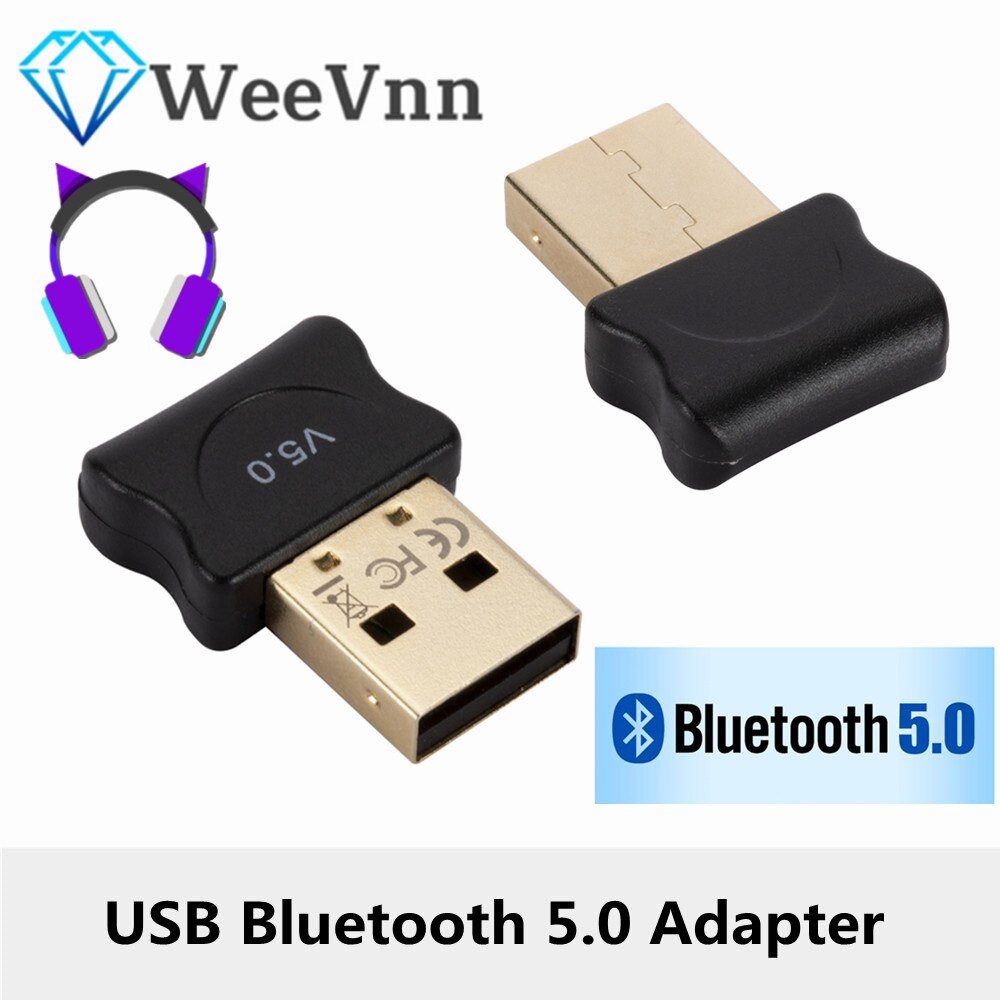 USB Bluetooth 5.0 Adapter Transmitter Bluetooth V5.0 Receiver Audio Bluetooth Dongle Wireless USB Adapter for Computer PC Laptop