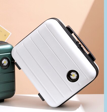 Mini bagage taske 16 tommer kuffert kosmetisk kasse med bagage make up taske rejse vandtæt makeup sag: C
