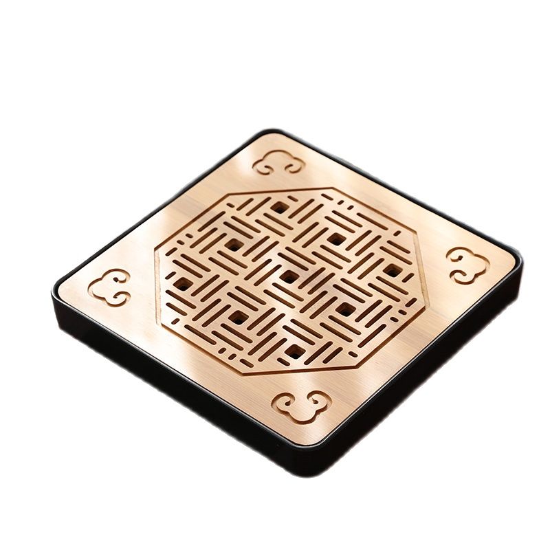 Japanese Kung-Fu Bamboo Tea Tray Square Solid Wood Tea Table Mini Home Tea Set Tea Sea Simple Water Storage Tray Dry Brew Table: Default Title