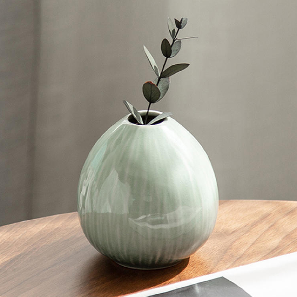 Décoration de vase en céramique Simple, décoration de table à manger de salon, petit vase de plante hydroponique