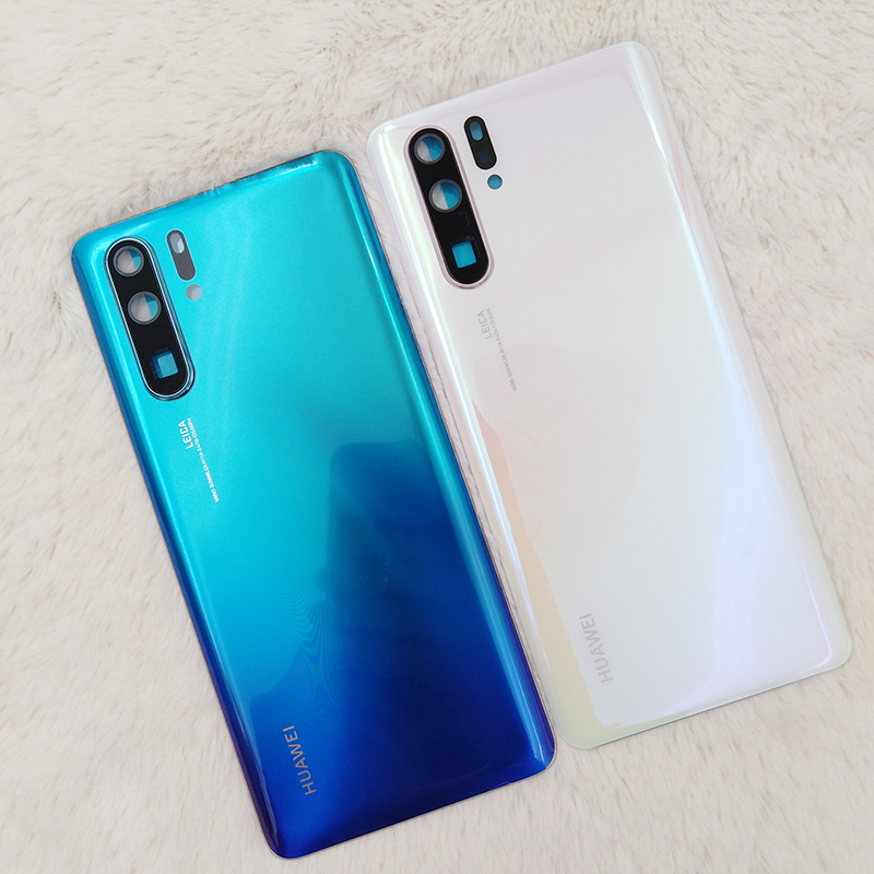 Originele Huawei P30/P30 Pro Glas Terug Batterij Cover Achterdeur Behuizing Case Vervangende Onderdelen Voor P30 P30Pro &amp; camera Lens Frame