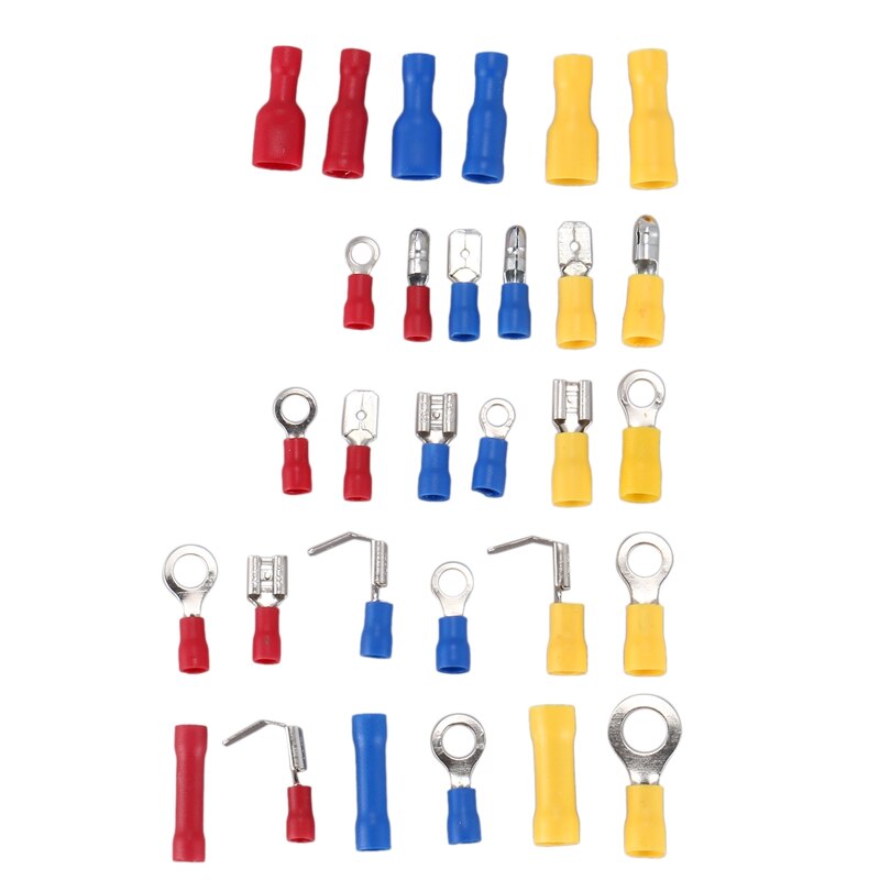 1000Pcs Assorted Car Electrical Wire Terminals Insulated Crimp Connectors Box Kit
