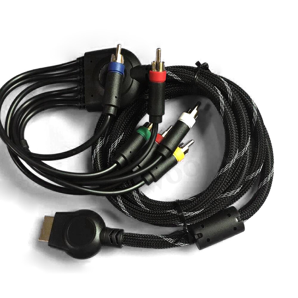 Multi AV Out Cable 1.8m 6FT Component for PlayStation 3 PS3 PS2 Game Accessories Connect TV Sound Lead Braided Cables