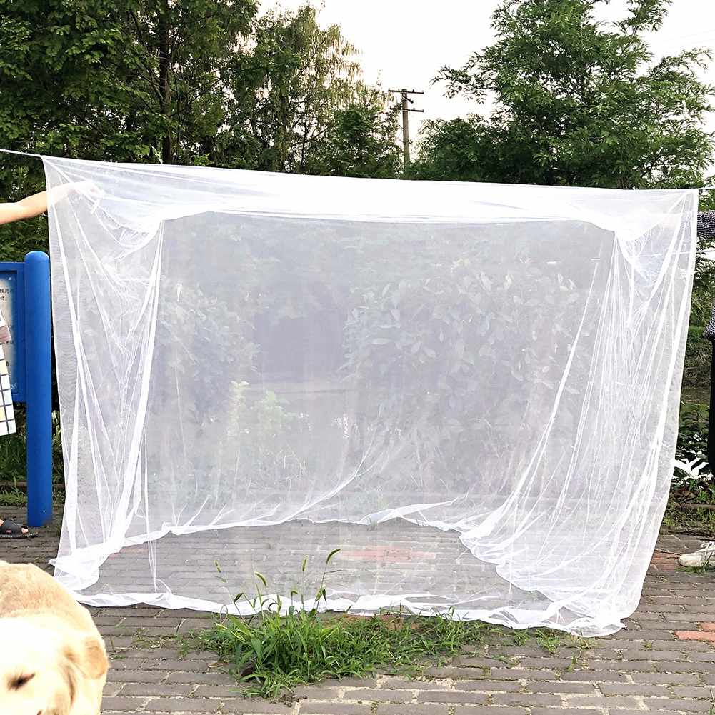 Utendørs camping myggnett camping seng kompakt og lett kvadratisk utendørs nett til camping fiske fotturer 200 x 180 x 200cm