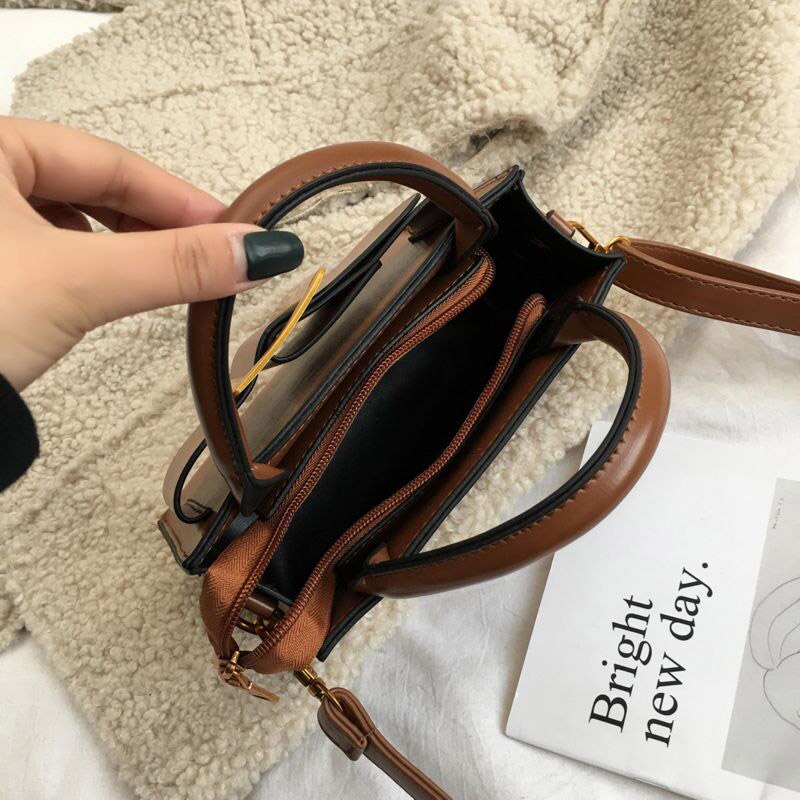 Mini Metal Decoration Crossbody Bags For Women Pu Leather Purses and Handbags Ladies Shoulder Messenger Bag