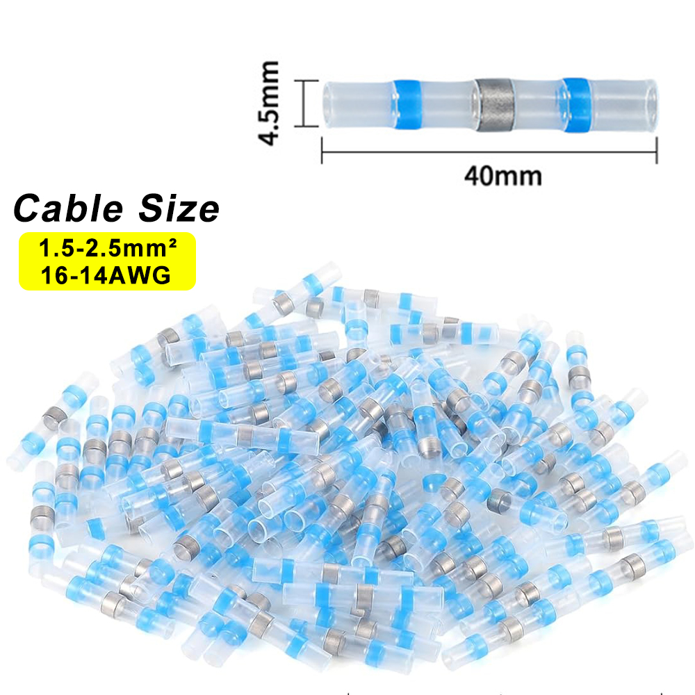 Heat Shrink Tube Sleeves Waterproof Solder Seal Electrical Wire Connector Butt Splice Terminals Heat Shrinkage Cable Connectors: Brown / 5P
