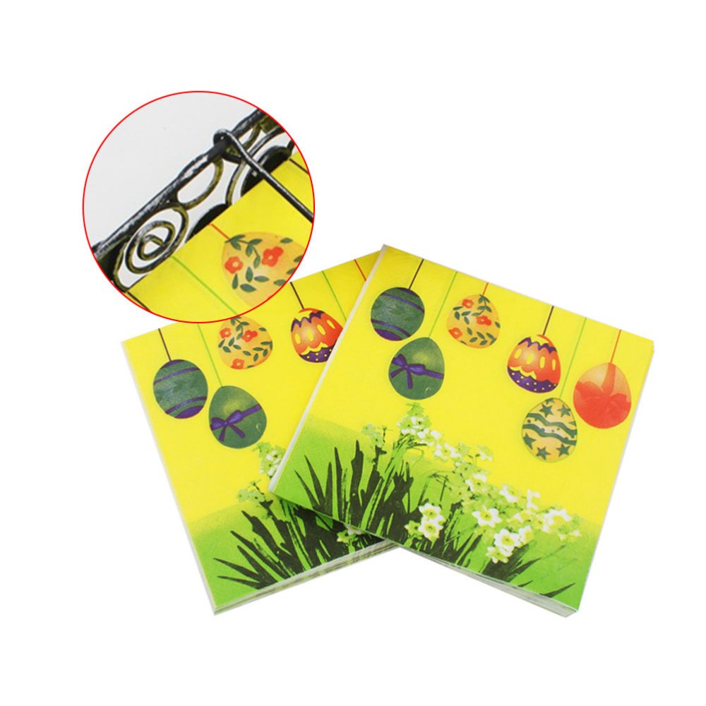 40Pcs Pasen Thema Gedrukt Servetten Unieke Papieren Handdoek Tissues Interessante Servet Voor Party Banket Dagelijks Gebruik
