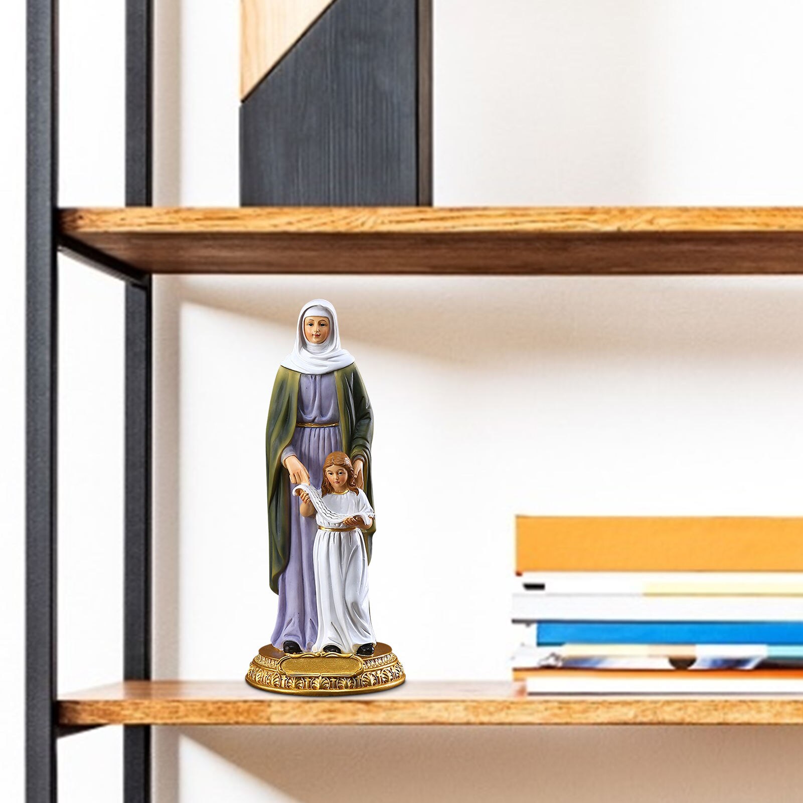 Virgin Mary Resin Statue Sculpture - Religious Garden Statues 8.46 Inch Virgin Mary The Mother Statue Sculpture For Your