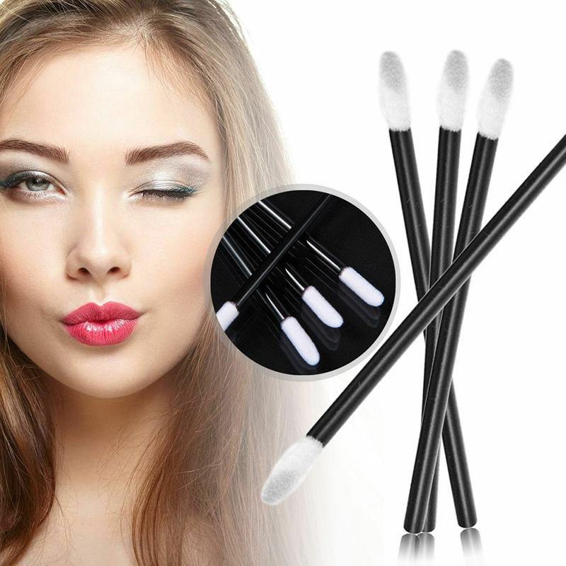 50 stuks Wegwerp Lip Borstel Gloss Lipstick Wands Applicator Brush Make-Up Tool