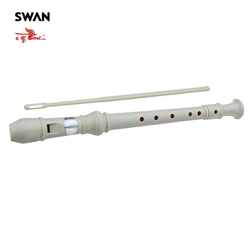 Swan SW6K Plastic 6 Holes Clarinet Flute Recorders Woodwind Instruments Musical Instrument Kids Cleaning Rod Color random